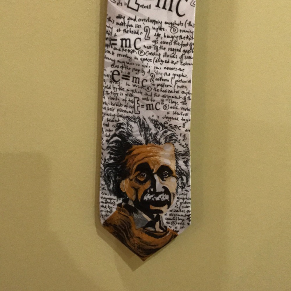 Renaissance handmade Einstein/math tie
